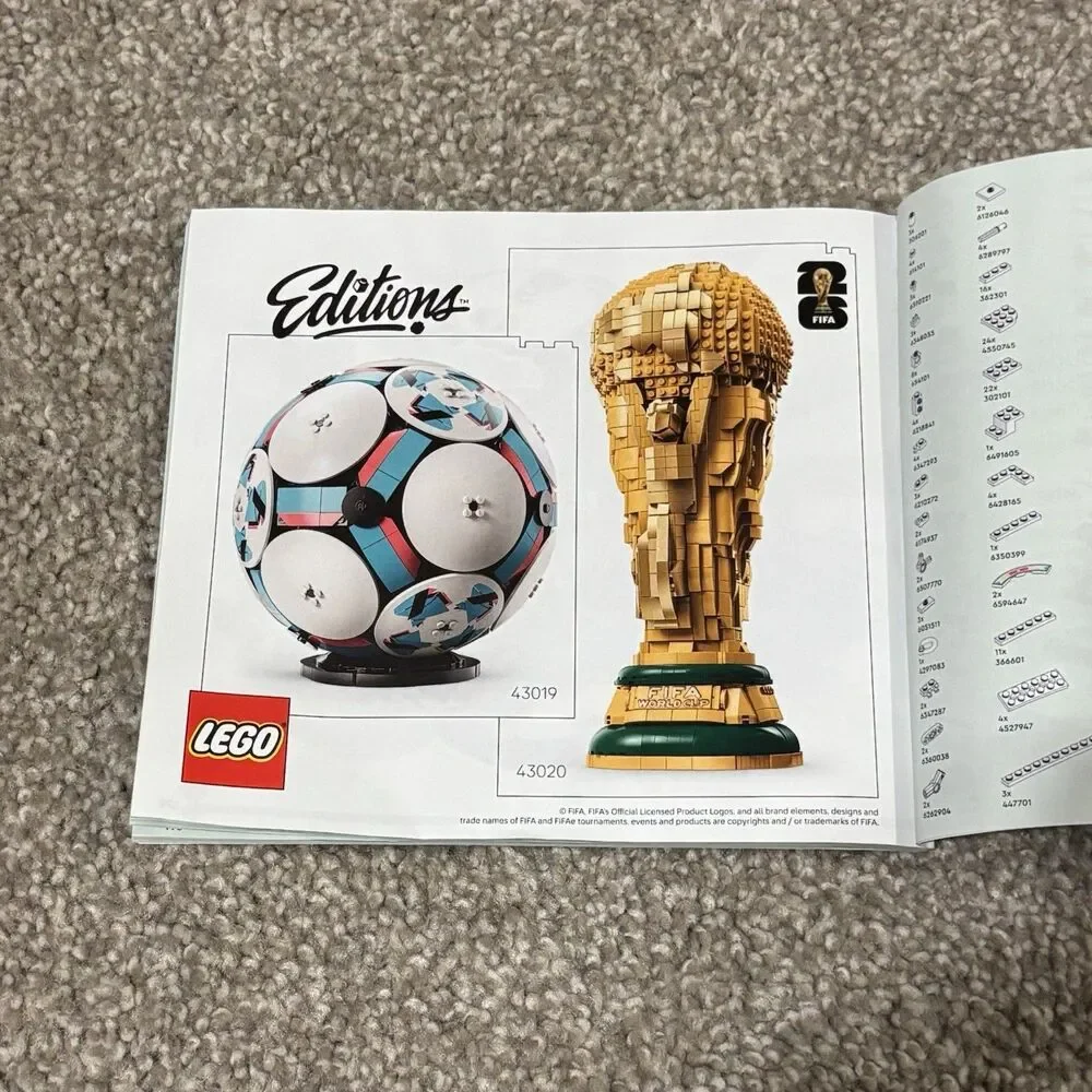 Lego Instruction Booklet Manual Lot Of 2 - Editions - FIFA World Cup 43019 43020